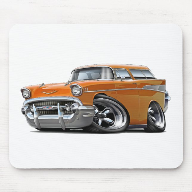Hot rod 1957 för Chevy Nomadorange Musmatta (Framsidan)