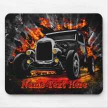 Hot rod Brand Add Namn Text
