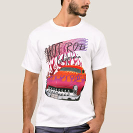 hot rod california by hipster skulls t shirt