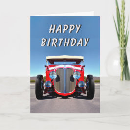 Hot rod Classic Car Rockabilly RocknRoll Birthday Kort
