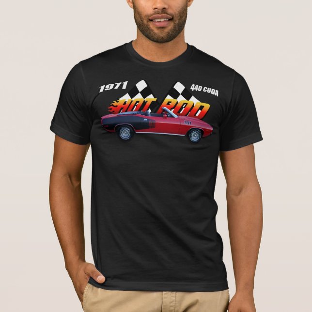 Hot rod Cuda T Shirt (Framsida)