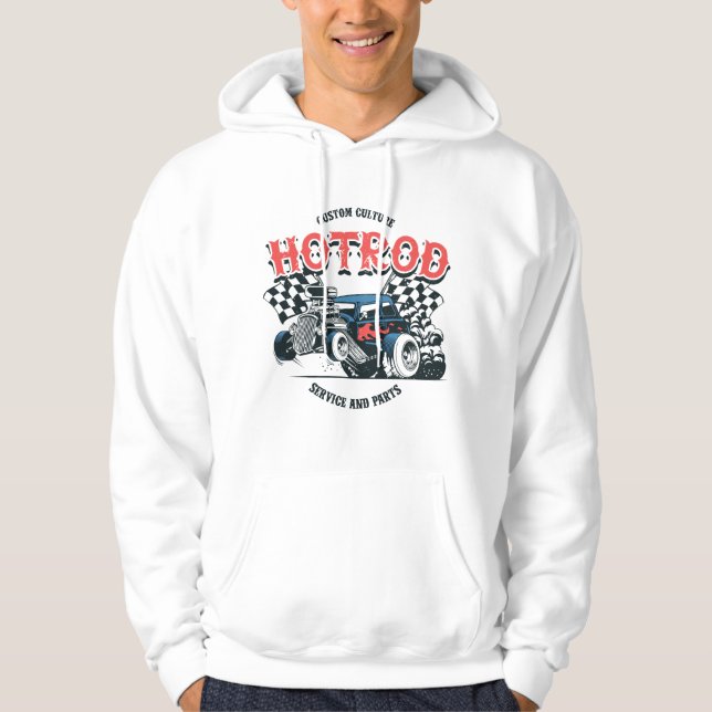 Hot rod Design Hooved Sweatshirt (Framsida)