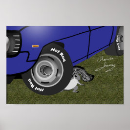 Hot rod-ekorren. poster