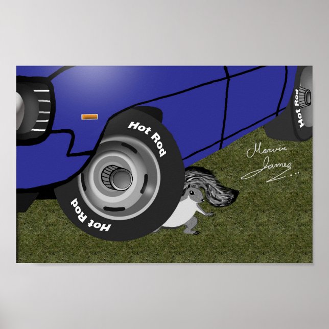 Hot rod-ekorren. poster (Framsidan)