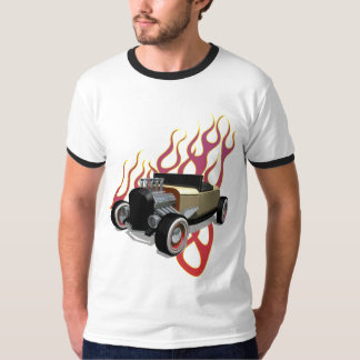 hot rod fire tee shirt