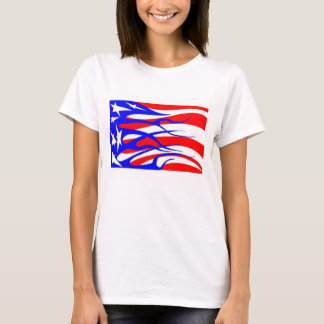 Hot rod flagga mönster t-shirt