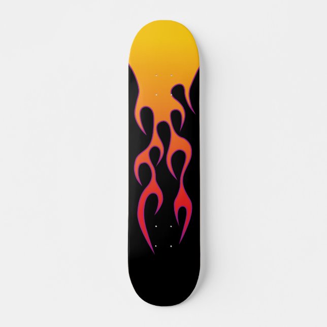 Hot rod flammar skateboard bräda 21,5 cm (Framsida)