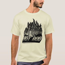 hot rod flamme feu voiture  t shirt