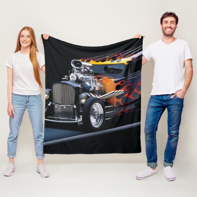 Hot rod fleecefilt (På plats)