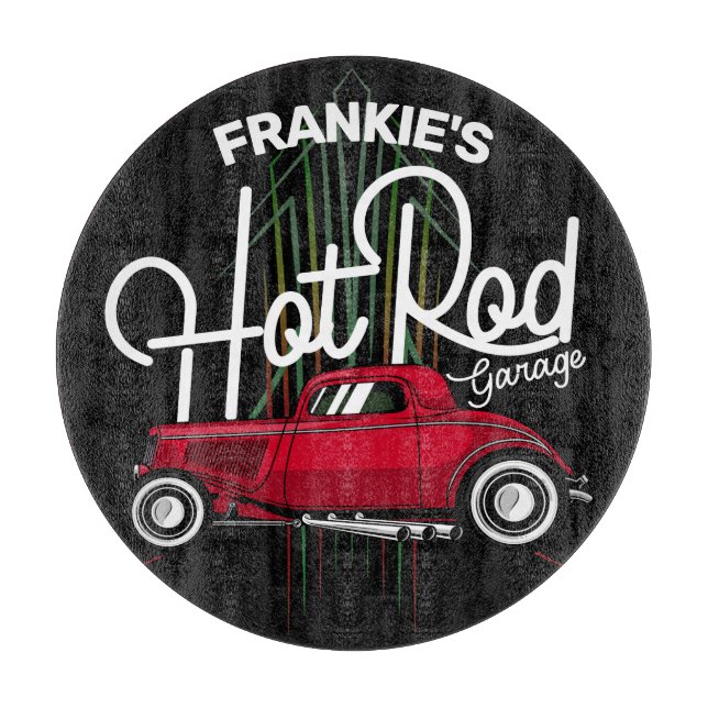 Hot rod Garage CUSTOM NAME Deluxe Streck bil (Framsidan)