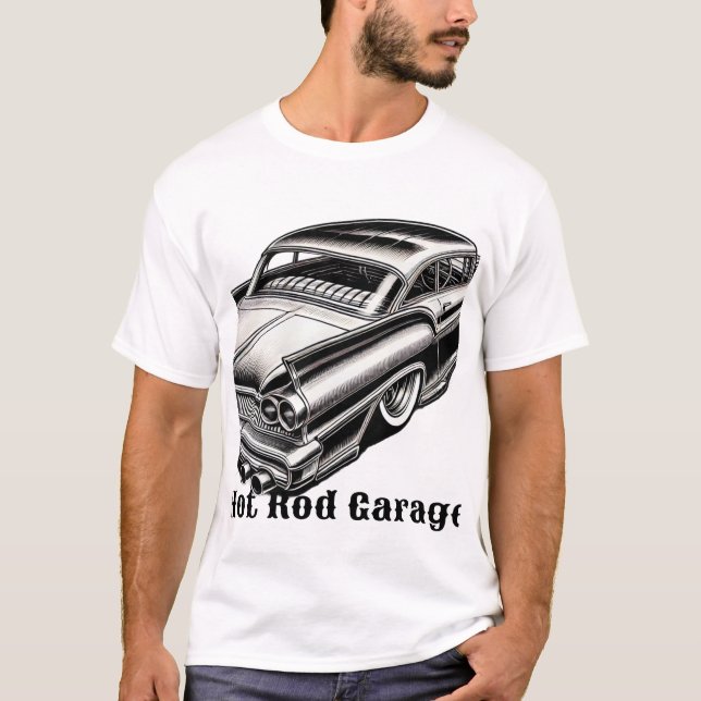 Hot rod garage t shirt (Framsida)