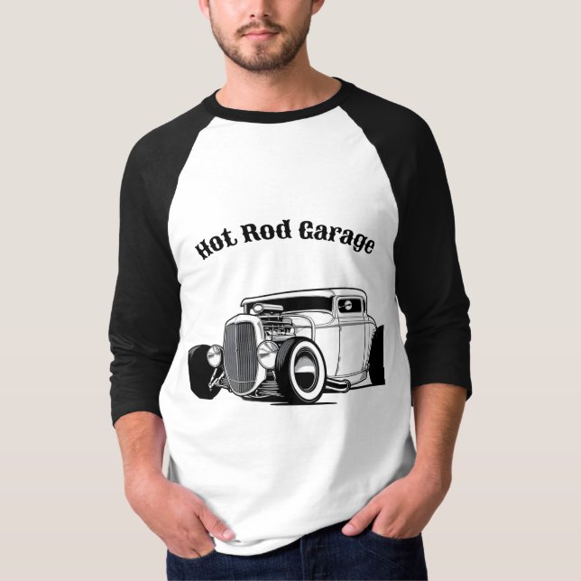 Hot rod Garage T Shirt (Framsida)