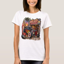 Hot Rod Garage Vintage Route 66 Dam-T-Shirt