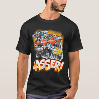 Hot rod Gasser 57 Drag Tävla Street Blown Car T Shirt