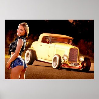 Hot rod Girl! Poster
