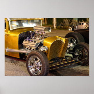Hot rod Guld Poster