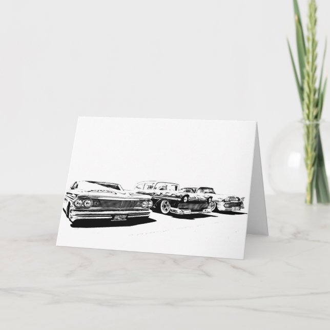 Hot rod-hälsningskort tack kort (Framsida)