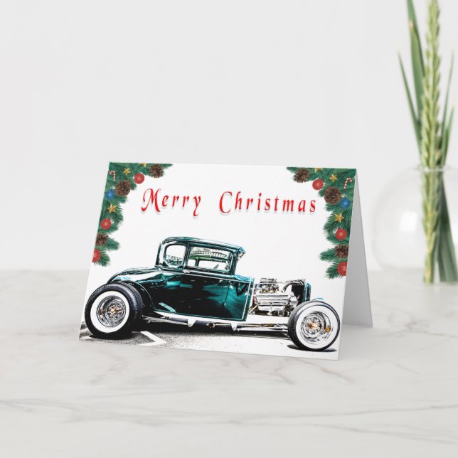 Hot rod julkort kort (Framsida)