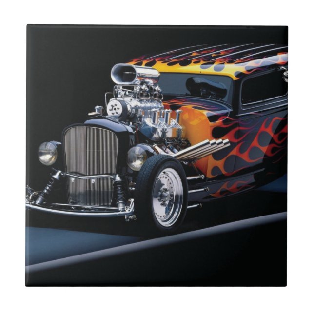 Hot rod kakelplatta (Framsidan)