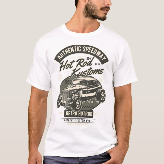 Hot rod kustoms speedway t shirt (Framsida)