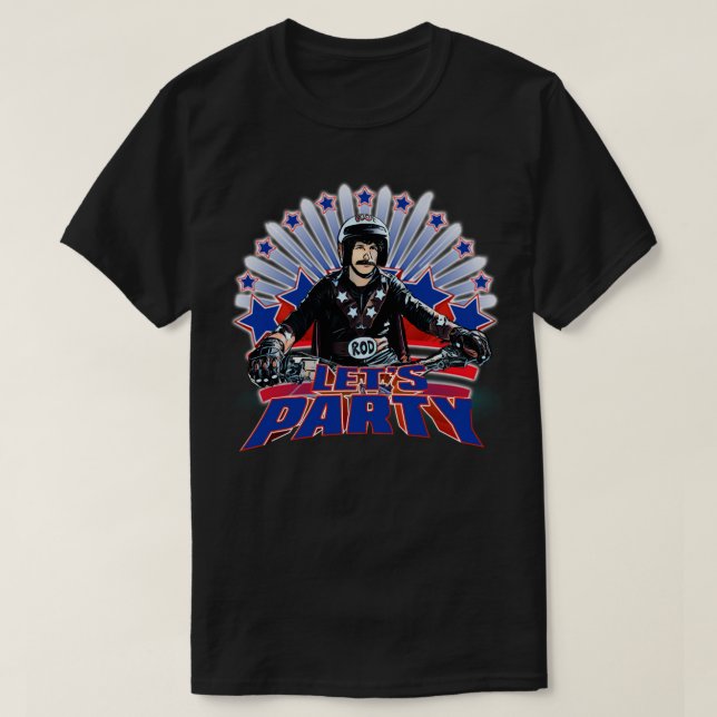 Hot rod Lets party T Shirt (Design framsida)