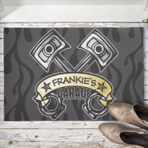 Hot rod Pistons Ghost Flames Custom NAME Garage