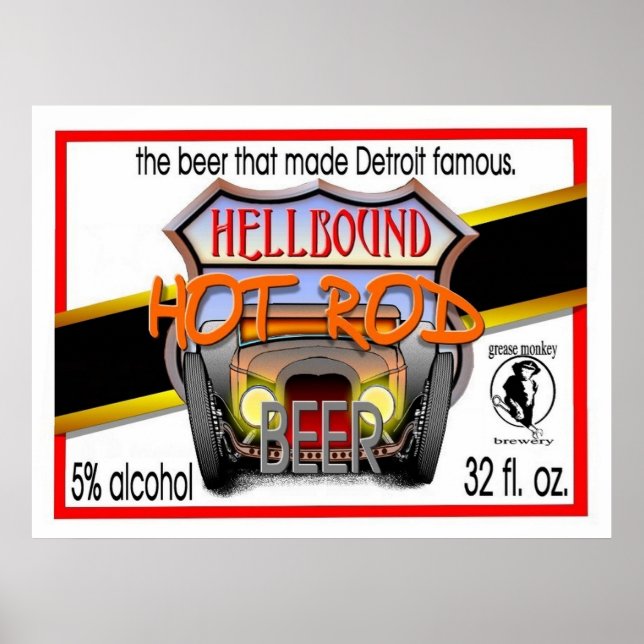 hot rod poster öl (Framsidan)