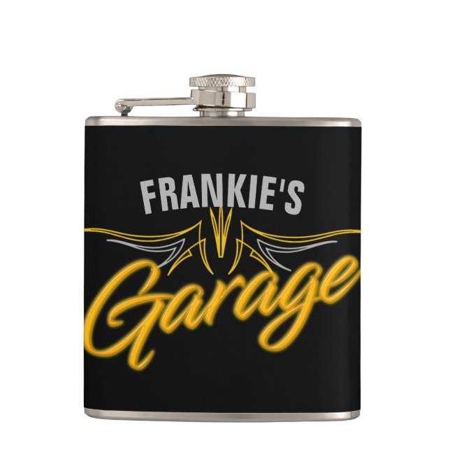 Hot rod Retro Neon Stil Biker Anpassningsbar Garag Fickplunta (Framsidan)