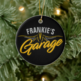 Hot rod Retro Neon Streck Biker Anpassningsbar Gar Julgransprydnad Keramik