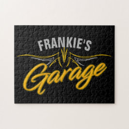 Hot rod Retro Neon Streck Biker Anpassningsbar Gar Pussel