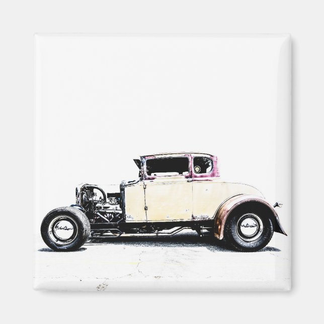 Hot rod Roadster Magnet (Framsidan)