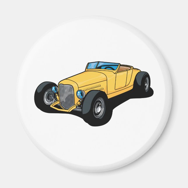 Hot rod Roadster Magnet (Framsidan)