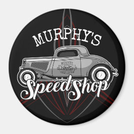 Hot rod Speed Shop CUSTOM NAME Streck Garage Magnet