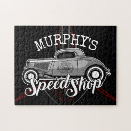 Hot rod Speed Shop CUSTOM NAME Streck Garage Pussel