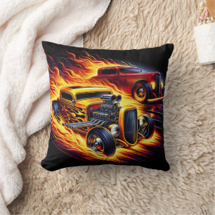 Hot rod tävla genom ett grymt naturområde kudde