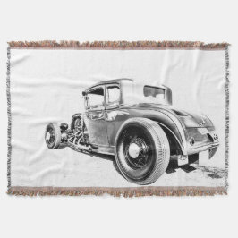 Hot rod Throw Blanket Filt