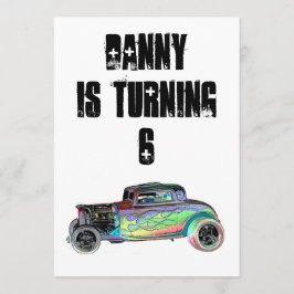 Hot rodfödelsedaginbjudningar inbjudningar