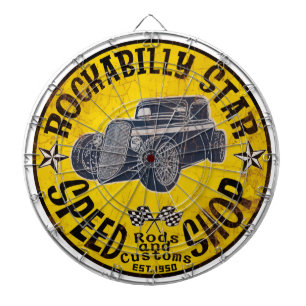 Hot rods Speed shoppar Darttavla