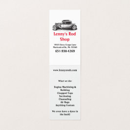 Hot rodspade visitkort