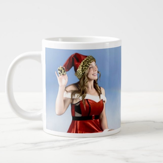 Hot "Santa's Helper" Coffee Cup Jumbo Mugg (Vänster)
