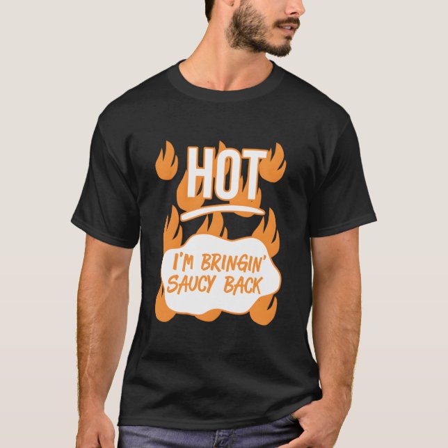 Hot Sauces Halloween S I'M Bringing Saucy Back T Shirt (Framsida)