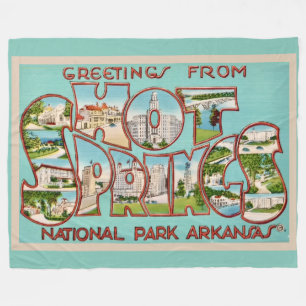 Hot Springs Arkansas Flanellkast Fleecefilt