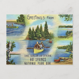 Hot Springs National Park Retro Postkort Vykort