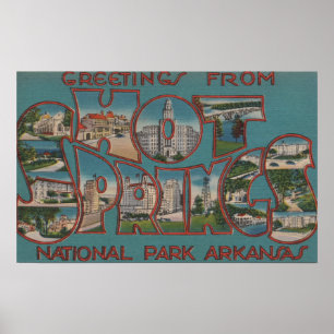Hot Springs nationalpark, Arkansas Poster