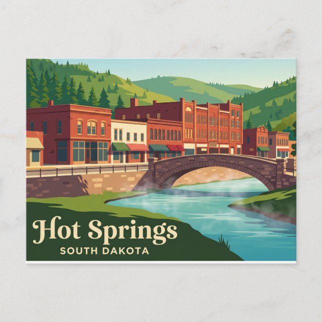 Hot Springs South Dakota Vykort (Framsida)