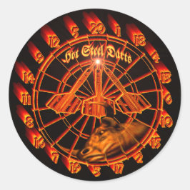 Hot Steel Darts Dartscheibe Darts Glut Runt Klistermärke