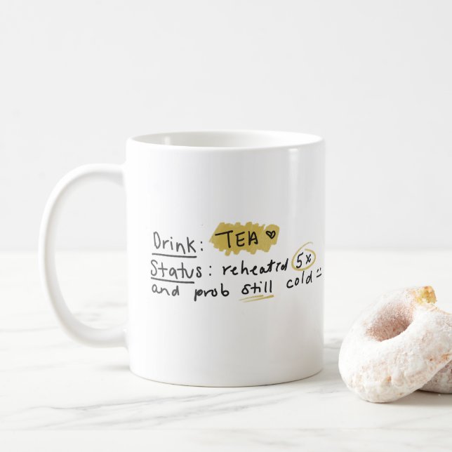 Hot Tea, Iced Tea, Illustration Mug Kaffemugg (Med munk)