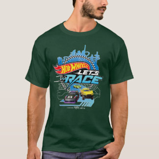 Hot Wheels Lets Race Racing Cityscape T Shirt