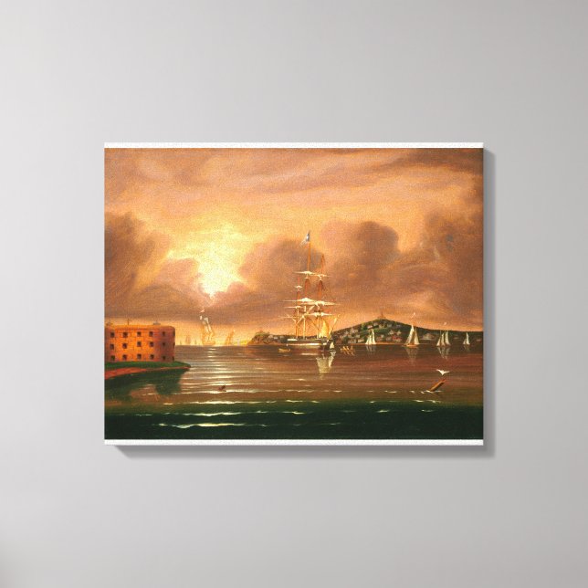 Hota himmel, fjärd av New York Canvastryck (Framsida)