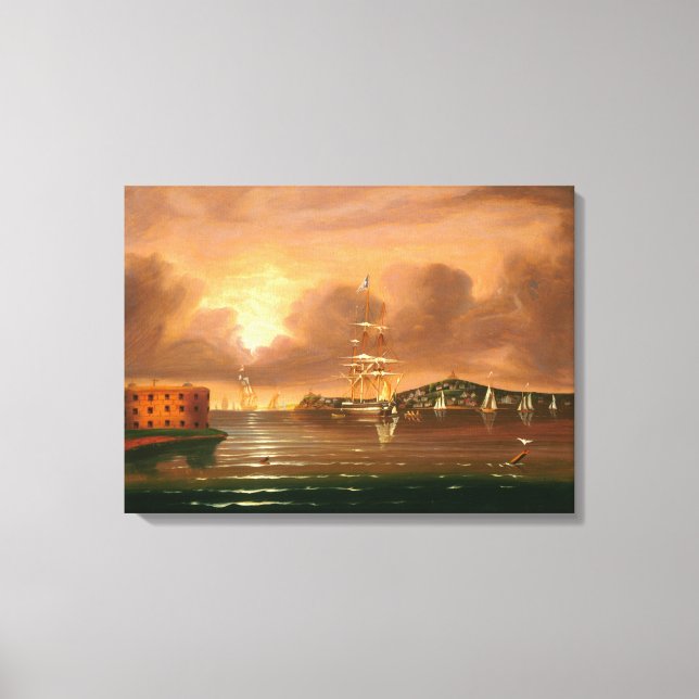 Hota himmel, fjärd av New York Canvastryck (Framsida)